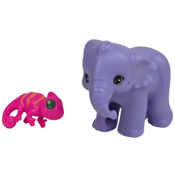 Barbie & Chelsea The Lost Birthday Replacement Elephant 2" & Chameleon 1" Mattel - Picture 1 of 4